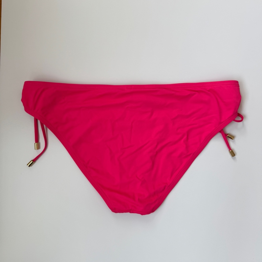 La Blanca Pink Island Goddess Loop Side Tie Hipster Swim Bottom Women's Size 14 - Picture 7 of 8